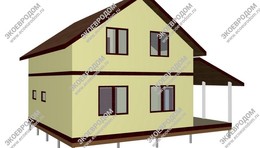 Дом в деревне Паново одноэтажный с мансардным этажом 153 м² из СИП панелей | фото, отзывы, цена
