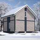 Проект одноэтажного дома с мансардным этажом «Снежана» из СИП панелей | фото, отзывы, цена