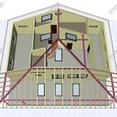 Проект одноэтажного дома с мансардным этажом «Снежная королева» из СИП панелей | фото, отзывы, цена