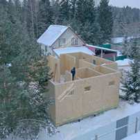 Дом в деревне Тимашово одноэтажный с мансардным этажом 152,3 м² из СИП панелей | фото, отзывы, цена