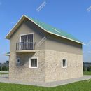 Проект одноэтажного дома с мансардным этажом «Индиго» из СИП панелей | фото, отзывы, цена