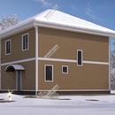 Проект двухэтажного дома «Минаево» из СИП панелей | фото, отзывы, цена