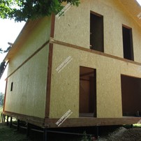 Дом в деревне Пречистое одноэтажный с мансардным этажом 152,2 м² из СИП панелей | фото, отзывы, цена