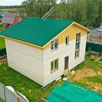 Дом в деревне Свистуха одноэтажный с мансардным этажом 149,8 м² из СИП панелей | фото, отзывы, цена