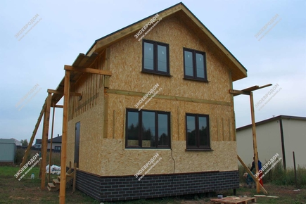 Дом в деревне Минаево одноэтажный с мансардным этажом 96,0 м² | фото, отзывы, цена