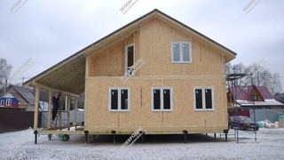 Дом в деревне Жилино одноэтажный с мансардным этажом 173.4 м² из СИП панелей | фото, отзывы, цена