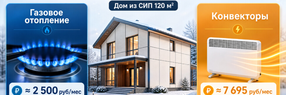 Сравнение затрат — газ с подключением против конвекторов - фото