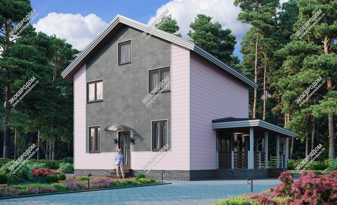 Проект двухэтажного дома «Нерео» из СИП панелей | фото, отзывы, цена