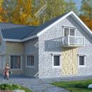 Проект двухэтажного дома «Волга» из СИП панелей | фото, отзывы, цена