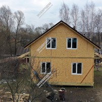 Дом в деревне Богородское с мансардным этажом 150 м² из СИП панелей | фото, отзывы, цена