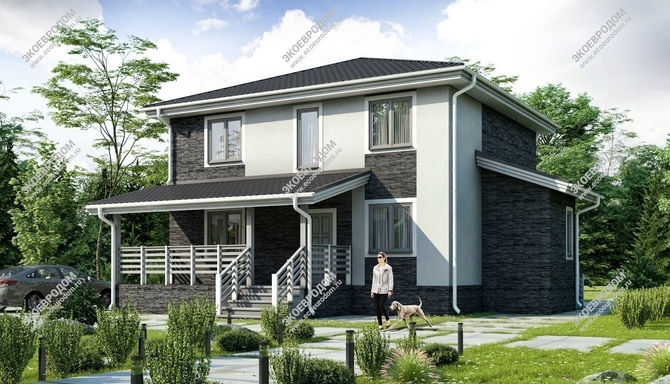 Проект двухэтажного дома Провинция | фото, отзывы, цена