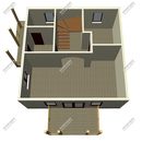 Проект одноэтажного дома с мансардным этажом «Интегра» из СИП панелей | фото, отзывы, цена