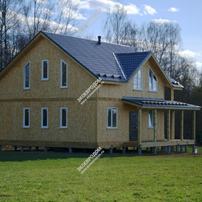 Дом в деревне Бутаково одноэтажный с мансардным этажом 209,9 м² из СИП панелей | фото, отзывы, цена