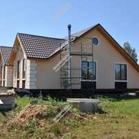 Дом в деревне Волохово одноэтажный с мансардным этажом 191,1 м² из СИП панелей | фото, отзывы, цена