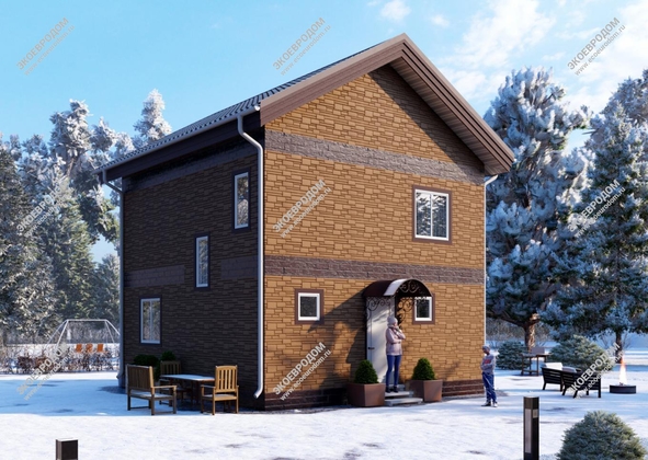 Проект двухэтажного дома Дисна из СИП панелей | фото, отзывы, цена