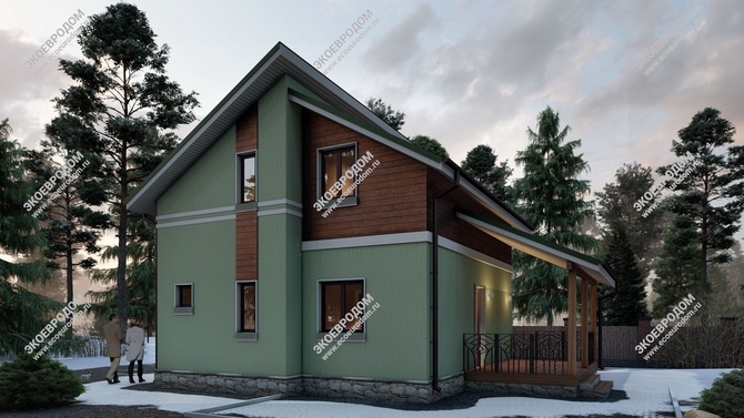 Проект одноэтажного дома с мансардным этажом Странник | фото, отзывы, цена