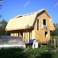 Дом в деревне Добрая слободка с мансардным этажом 111,7 м² из СИП панелей | фото, отзывы, цена
