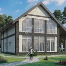 Проект одноэтажного дома с мансардным этажом «Сибириада» из СИП панелей | фото, отзывы, цена