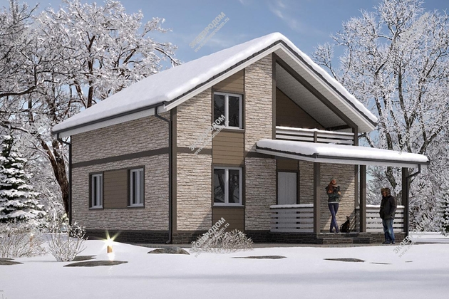 Проект одноэтажного дома с мансардным этажом Сибирячка | фото, отзывы, цена