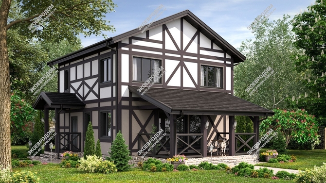 Проект двухэтажного дома Лесная сказка | фото, отзывы, цена