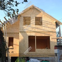 Дом в деревне Мисцево одноэтажный с мансардным этажом 146,2 м² из СИП панелей | фото, отзывы, цена