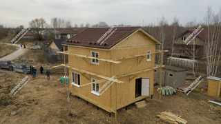 Дом в городе Егорьевск двухэтажный 105 м² из СИП панелей | фото, отзывы, цена