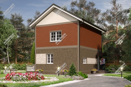 Проект двухэтажного дома «Рейн» из СИП панелей | фото, отзывы, цена