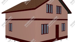 Дом в деревне Сычево одноэтажный с мансардным этажом 129,2 м² из СИП панелей | фото, отзывы, цена