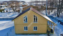 Дом в селе Константиновское одноэтажный с мансардным этажом 223,3 м² из СИП панелей | фото, отзывы, цена