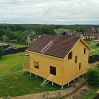 Дом в деревне Яковлево одноэтажный с мансардным этажом 187,4 м² из СИП панелей | фото, отзывы, цена