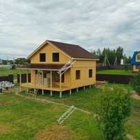 Дом в деревне Яковлево одноэтажный с мансардным этажом 187,4 м² из СИП панелей | фото, отзывы, цена