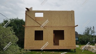 Дом в деревне Ближнево одноэтажный с мансардным этажом 149,9 м² из СИП панелей | фото, отзывы, цена