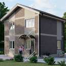 Проект двухэтажного дома «Трояново» из СИП панелей | фото, отзывы, цена
