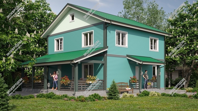 Проект двухэтажного дома «Мой стиль» из СИП панелей | фото, отзывы, цена