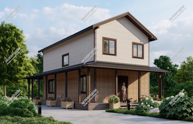 Проект двухэтажного дома Трезини из СИП панелей | фото, отзывы, цена