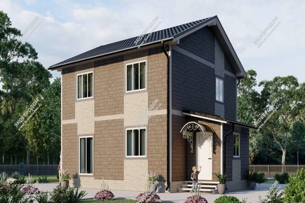 Проект двухэтажного дома Дивный из СИП панелей | фото, отзывы, цена