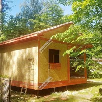 Дом в деревне Караулово Калужской области одноэтажный 43,2 м² из СИП панелей | фото, отзывы, цена