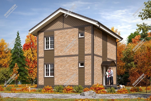 Проект двухэтажного дома «Лапландия» из СИП панелей | фото, отзывы, цена