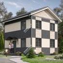 Проект двухэтажного дома «Лоренза» из СИП панелей | фото, отзывы, цена