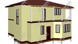 Дом двухэтажный 162,3 м² по проекту 16-23 из СИП панелей | фото, отзывы, цена