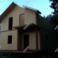 Дом в деревне Пречистое одноэтажный с мансардным этажом 152,2 м² из СИП панелей | фото, отзывы, цена