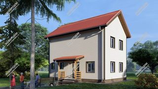 Дом в городе Вязники двухэтажный 127,1 м² по проекту «Гварнери» из СИП панелей | фото, отзывы, цена