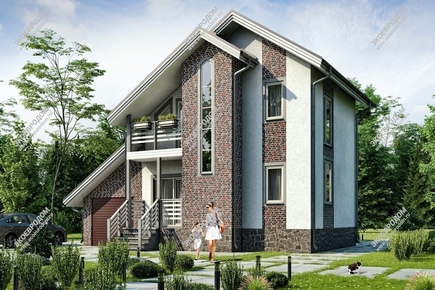 Проект двухэтажного дома «Холмогоры» из СИП панелей | фото, отзывы, цена