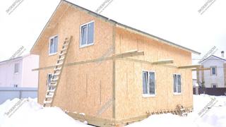 Дом в деревне Пешково одноэтажный с мансардным этажом 136,7 м² из СИП панелей | фото, отзывы, цена