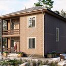 Проект двухэтажного дома Аксиома из СИП панелей | фото, отзывы, цена