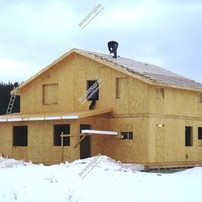Фотографии строительства дома из СИП панелей в Московской области деревне Сазоново из СИП панелей | фото, отзывы, цена