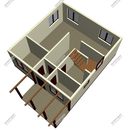 Проект одноэтажного дома с мансардным этажом «Кимры» из СИП панелей | фото, отзывы, цена
