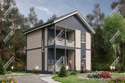Проект двухэтажного дома «Канзас» | фото, отзывы, цена