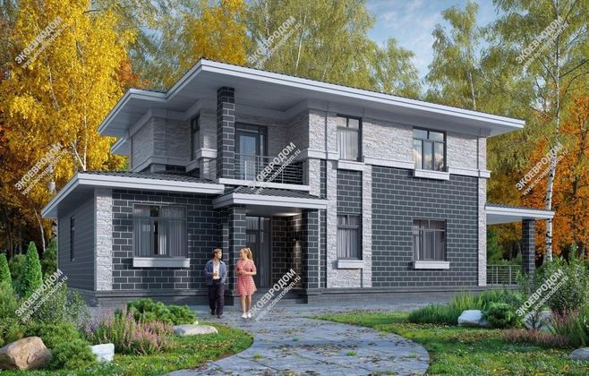 Проект двухэтажного дома «Батуми» из СИП панелей | фото, отзывы, цена