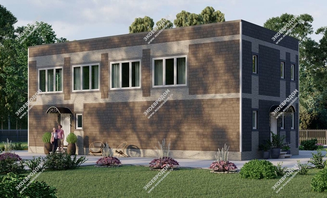 Проект двухэтажного дома Гелиодор из СИП панелей | фото, отзывы, цена